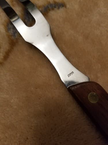 Stainless Steel Heavy Royal Two Tine Carving Fork Carver Japan Stainless Steel - Thumbnail 7