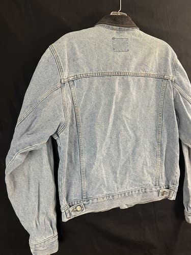 VTG Lee Riders Sanforized MR Union Mens S Light Blue Wash Denim Jean Jacket USA - Thumbnail 11