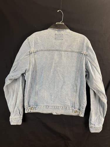 VTG Lee Riders Sanforized MR Union Mens S Light Blue Wash Denim Jean Jacket USA - Thumbnail 10