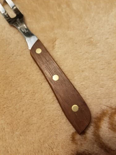 Stainless Steel Heavy Royal Two Tine Carving Fork Carver Japan Stainless Steel - Thumbnail 4