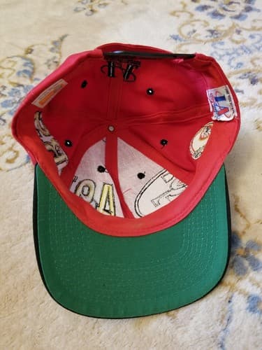 RARE Vtg San Francisco 49ers Big All Over Helmet Snapback Hat Logo Athletics Red - Thumbnail 8
