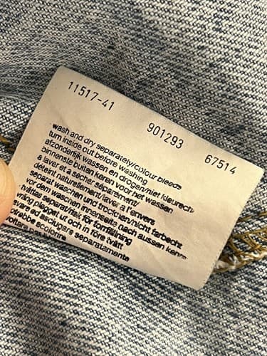 VTG Lee Riders Sanforized MR Union Mens S Light Blue Wash Denim Jean Jacket USA - Thumbnail 8