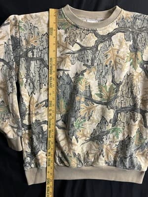 RARE VTG Hidden Wolf Woolen Predator Sweatshirt Pullover Jacket Mens L Camo - Thumbnail 7