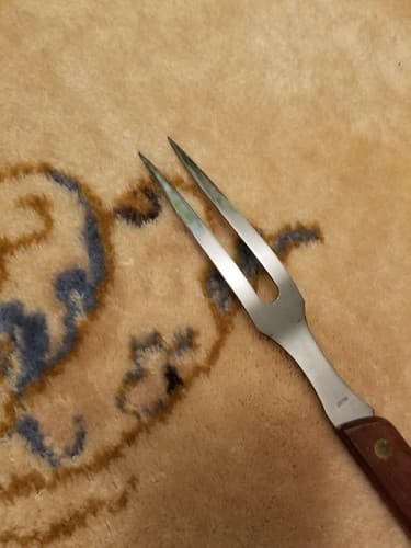 Stainless Steel Heavy Royal Two Tine Carving Fork Carver Japan Stainless Steel - Thumbnail 6