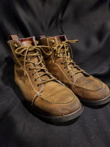Dr. Martens Brown Walden Leather Moc Toe Laced Boot Mens 12 EU 46 Doc Marten - Image 1