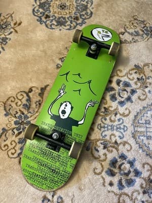Rare TRANSPORTATION UNIT Skateboard Deck COMPLETE Ace Trucks Bones Super Reds TU - Image 1