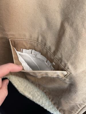 Vintage Carhartt Duck Vest Sherpa Lined USA 6SVT Mens 2XL XXL Brown Duck Fishing - Thumbnail 5