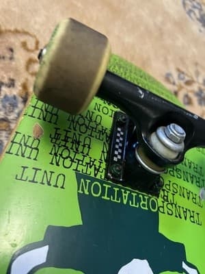 Rare TRANSPORTATION UNIT Skateboard Deck COMPLETE Ace Trucks Bones Super Reds TU - Thumbnail 12