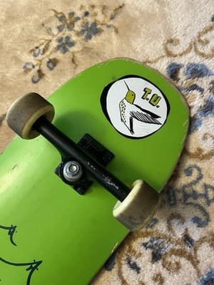 Rare TRANSPORTATION UNIT Skateboard Deck COMPLETE Ace Trucks Bones Super Reds TU - Thumbnail 7