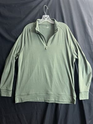 G/Fore Pullover Mens L Olive 1/4 Zip Long Sleeve Golf Performance Back Logo - Thumbnail 7