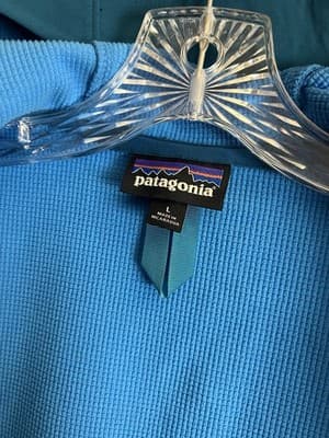 Patagonia Adze Hybrid Hoody Mens L Blue Softshell Polartec Windproof Jacket - Thumbnail 4