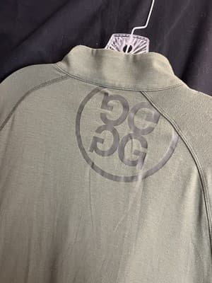 G/Fore Pullover Mens L Olive 1/4 Zip Long Sleeve Golf Performance Back Logo - Thumbnail 12