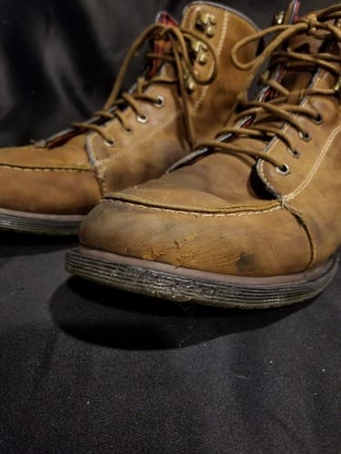 Dr. Martens Brown Walden Leather Moc Toe Laced Boot Mens 12 EU 46 Doc Marten - Thumbnail 9