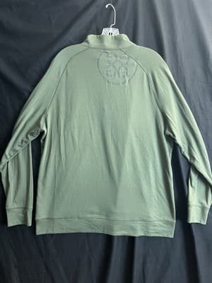 G/Fore Pullover Mens L Olive 1/4 Zip Long Sleeve Golf Performance Back Logo - Thumbnail 11
