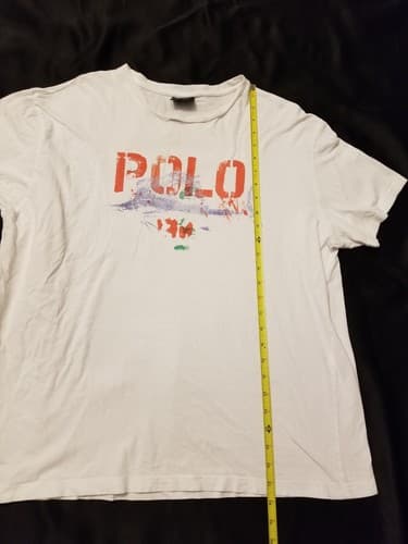 Vtg Ralph Lauren Polo Distressed Vintage T-Shirt Mens L Painted Swordfish RARE - Thumbnail 8