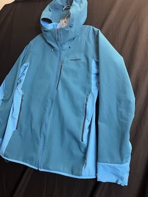 Patagonia Adze Hybrid Hoody Mens L Blue Softshell Polartec Windproof Jacket - Thumbnail 11