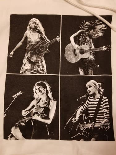 Taylor Swift The Eras Tour White Hoody Shirt Hooded Sweatshirt Mens L Oversize - Thumbnail 4