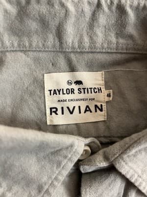 Taylor Stitch X Rivian Men's 46 Long Sleeve Flannel Shirt Yosemite Organic - Thumbnail 3