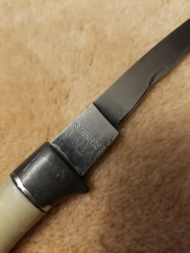 Vintage Kitchen Knife Federal Cutlery Co Japan 8.5" Long 4" Stainless Blade - Thumbnail 5