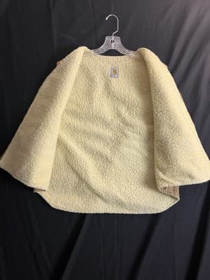 Vintage Carhartt Duck Vest Sherpa Lined USA 6SVT Mens 2XL XXL Brown Duck Fishing - Thumbnail 10