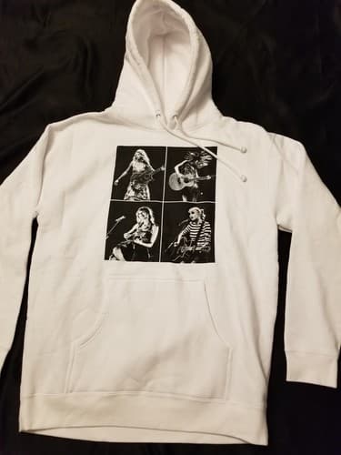 Taylor Swift The Eras Tour White Hoody Shirt Hooded Sweatshirt Mens L Oversize - Thumbnail 3