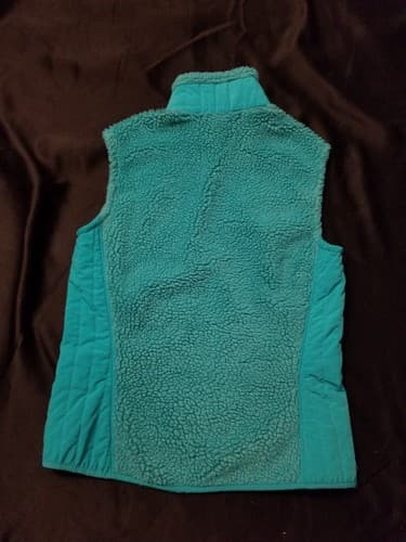 Patagonia Retro X Full Zip Vest Womens Medium M Turquoise Blue Teal Hi Pile - Thumbnail 5