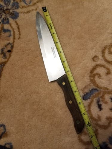L'Hermitage Stainless Steel Kitchen Chef's 7" Blade Knife 15" Overall JAPAN Vtg - Thumbnail 8