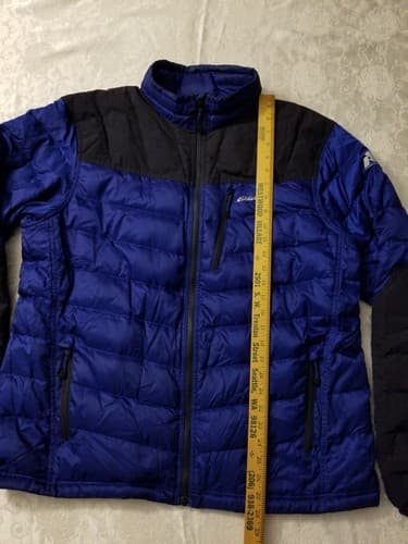Eddie Bauer Jacket Mens Large Blue First Ascent Goose Down Puffer Zip Up Cordura - Thumbnail 12