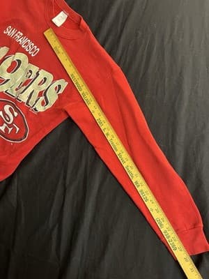 VTG 90s San Francisco 49ers Sweatshirt M Sweater NFL Crewneck SF Logo 7 USA - Thumbnail 9