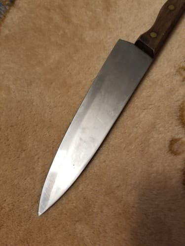 L'Hermitage Stainless Steel Kitchen Chef's 7" Blade Knife 15" Overall JAPAN Vtg - Thumbnail 5