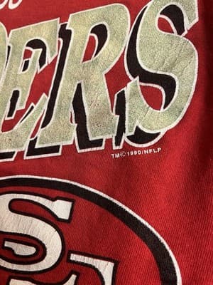 VTG 90s San Francisco 49ers Sweatshirt M Sweater NFL Crewneck SF Logo 7 USA - Thumbnail 3