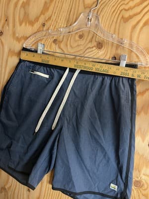 Vuori Banks Shorts Mens M V330 Blue Drawstring Shorts READ Rip On Leg - Thumbnail 9