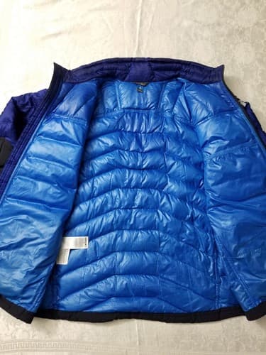 Eddie Bauer Jacket Mens Large Blue First Ascent Goose Down Puffer Zip Up Cordura - Thumbnail 4