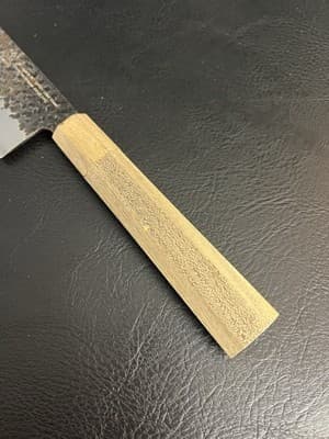 FAMCUTE Chef Knife 3 Layers 9Cr18MOV Clad Carbon Steel Hammer Blade Wood Handle - Thumbnail 2