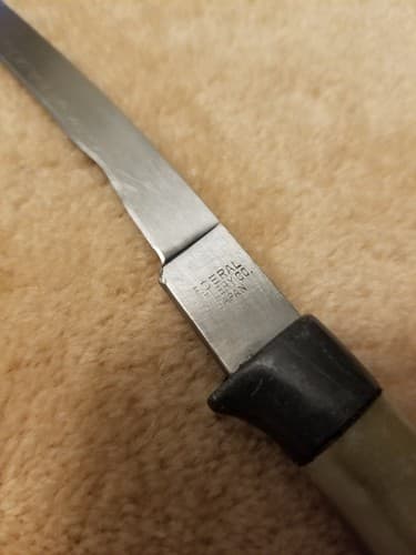 Vintage Kitchen Knife Federal Cutlery Co Japan 8.5" Long 4" Stainless Blade - Thumbnail 2