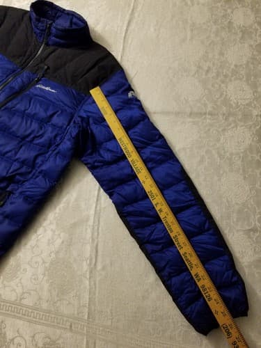 Eddie Bauer Jacket Mens Large Blue First Ascent Goose Down Puffer Zip Up Cordura - Thumbnail 14