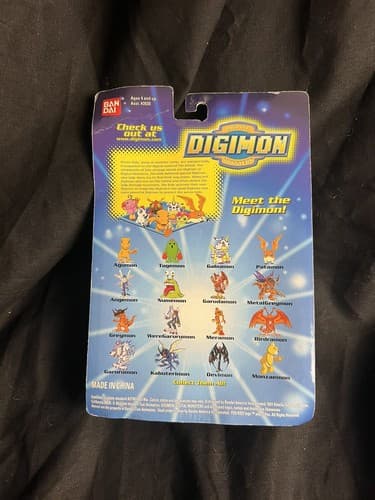 NEW Digimon MONZAEMON 2001 Toy Action Figure Feature + Mini Poster, Sticker - Thumbnail 3