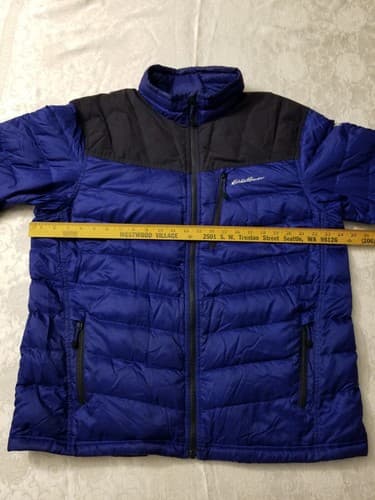 Eddie Bauer Jacket Mens Large Blue First Ascent Goose Down Puffer Zip Up Cordura - Thumbnail 13