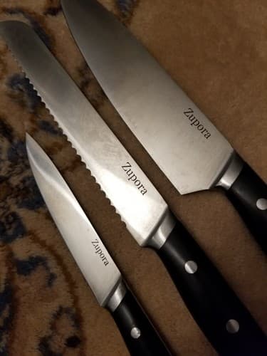 Rare Zupora 3 Piece Set Kitchen Knife Set Stainless Steel Knives Discontinued - Thumbnail 3