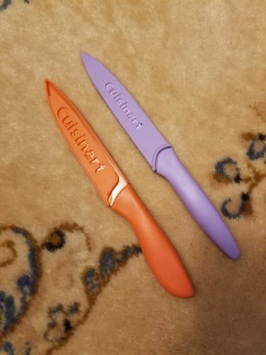 2 Cuisinart Knife Set Color Serrated Knives Blade Guard Kitchen Cutlery 5SUT - Image 1