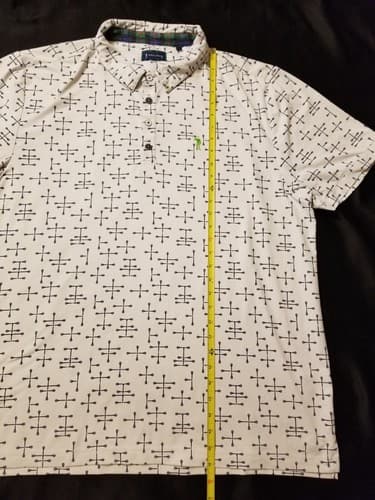 William Murray Golf All Over Golf Ball On Tees Polo Shirt Size Mens XXL White - Thumbnail 10