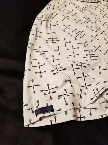 William Murray Golf All Over Golf Ball On Tees Polo Shirt Size Mens XXL White - Thumbnail 7