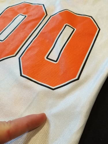 Vintage Hooters Equipment USA Jersey Low Small T Shirt White Orange S Employee - Thumbnail 7