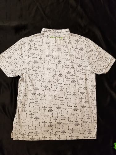 William Murray Golf All Over Golf Ball On Tees Polo Shirt Size Mens XXL White - Thumbnail 8