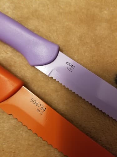 2 Cuisinart Knife Set Color Serrated Knives Blade Guard Kitchen Cutlery 5SUT - Thumbnail 6