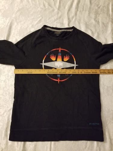 Pendleton Sweater Pullover Jacket Native Mens S Tribal Buffalo Indian Black SW - Thumbnail 9
