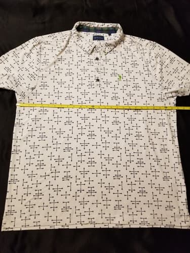 William Murray Golf All Over Golf Ball On Tees Polo Shirt Size Mens XXL White - Thumbnail 11
