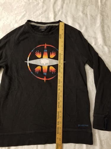 Pendleton Sweater Pullover Jacket Native Mens S Tribal Buffalo Indian Black SW - Thumbnail 8