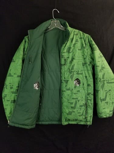 VTG Stussy Reversible Puffer Jacket Quilted All Over Print Men S Coat Thermolite - Image 1