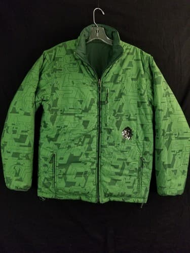 VTG Stussy Reversible Puffer Jacket Quilted All Over Print Men S Coat Thermolite - Thumbnail 2